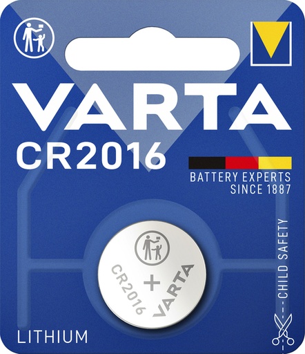 [413775] Batterij Varta knoopcel CR2016 lithium blister à 1stuk