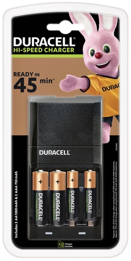 [413797] Batterij oplader Duracell CEF27 inclusief + 2x AA + 2x AAA