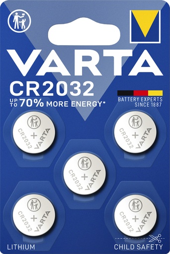 [413822] Batterij VARTA knoopcel 5x CR2032 lithium