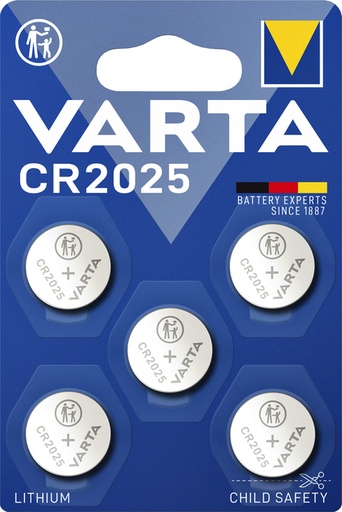 [413823] Batterij VARTA knoopcel 5x CR2025 lithium