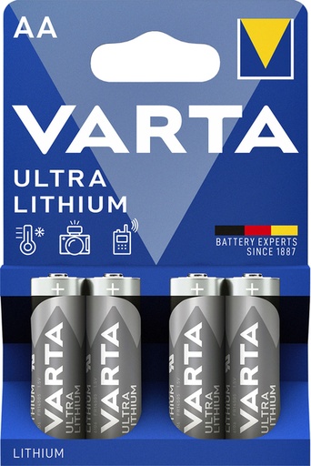 [413867] Batterij VARTA Ultra lithium 4x AA