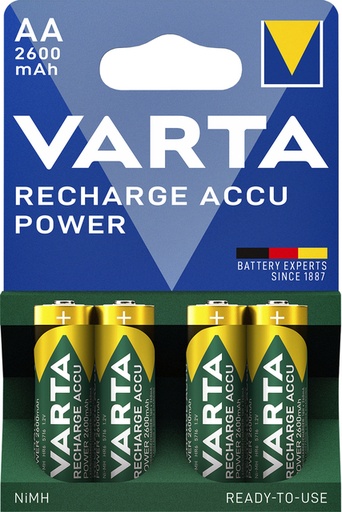 [413875] Batterij oplaadbaar VARTA 4x AA 2600mAh ready2use