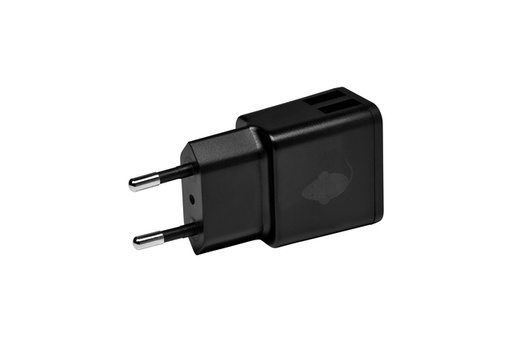 [414412] Oplader Green Mouse USB-A 2x 2.4A zwart