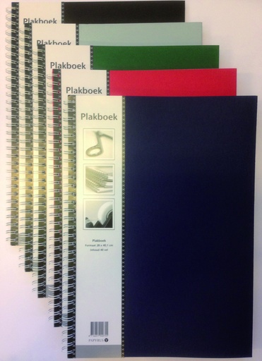 [097022] Plakboek Papyrus 400x280mm 40 vel assorti