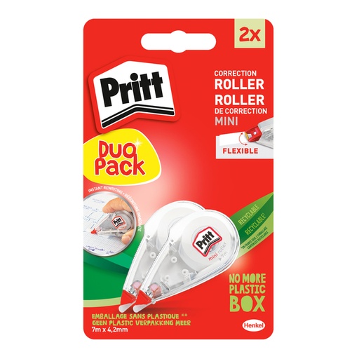 [416518] Correctieroller Pritt Mini Flex 4.2mmx7m blister à 2 stuks