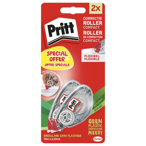 [416534] Correctieroller Pritt Compact Flex 4.2mmx10m blister à 2 stuks