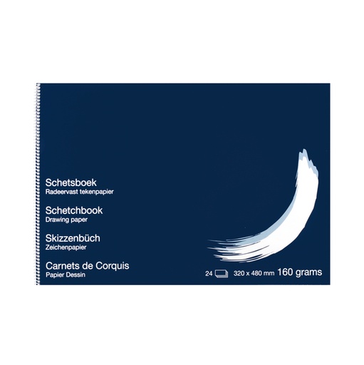 [097620] Schetsboek Papyrus 320x480mm 160gr 24 vel