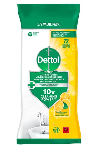 [1430872] Reinigingsdoekjes Dettol antibact Citrus 72st