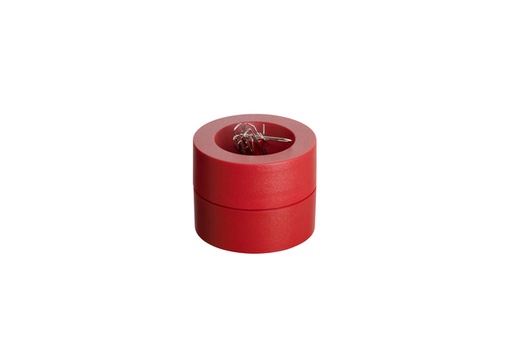 [105990] Papercliphouder MAUL Pro magnetisch Ø73x60mm rood