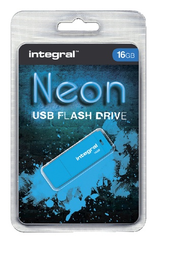 [434854] USB stick 2.0 Integral Neon USB-A 16GB blauw
