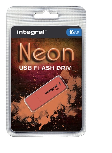 [434855] USB stick 2.0 Integral Neon USB-A 16GB oranje