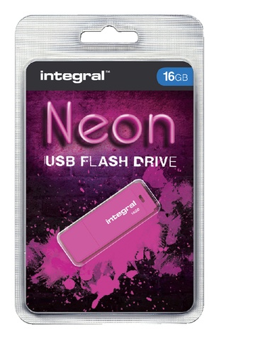 [434856] USB-stick 2.0 Integral 16Gb neon roze