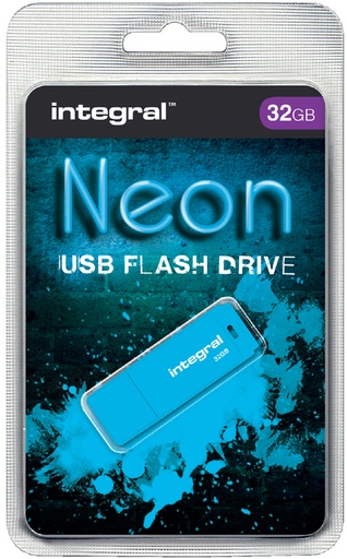 [434923] USB stick 2.0 Integral Neon USB-A 32GB blauw