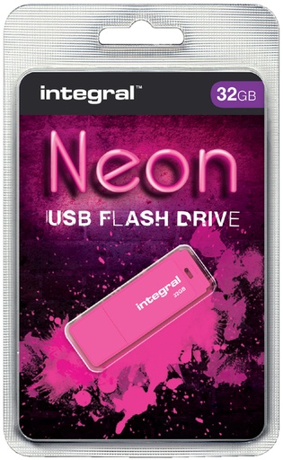 [434925] USB stick 2.0 Integral Neon USB-A 32GB roze