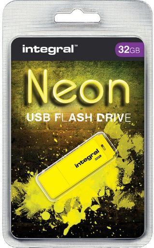 [434926] USB stick 2.0 Integral Neon USB-A 32GB geel