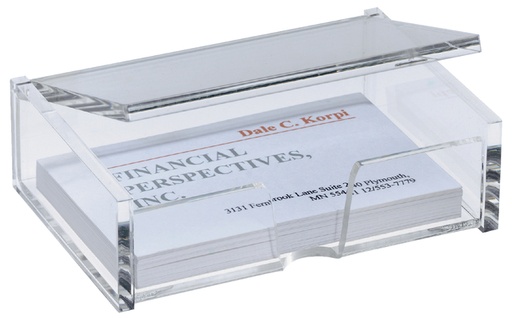 [106279] Visitekaartbox Sigel VA112 voor 80 kaarten 90x58mm acryl glashelder