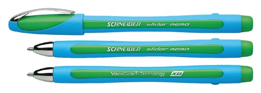 [106387] Balpen Schneider Slider Memo extra breed groen