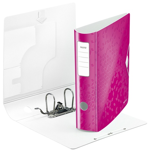 [502472] Ordner Leitz WOW active 180° 80mm PP A4 roze