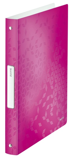 [502956] Ringband Leitz WOW A4 4-rings O-mechaniek 25mm PP roze