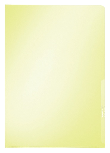 [502967] Insteekmap L-model Leitz Premium copy safe 0.15mm PVC A4 geel 100 stuks