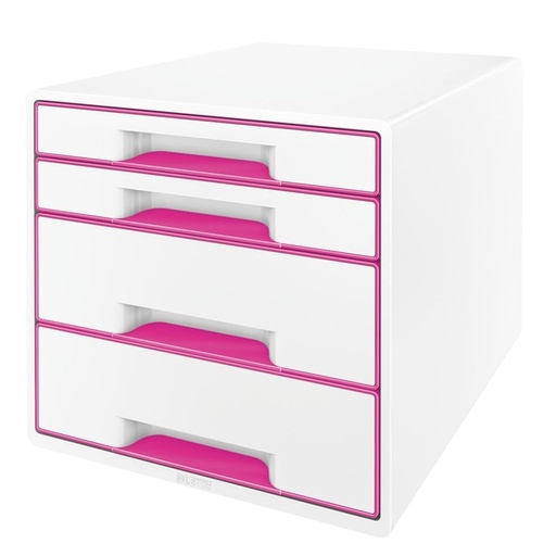 [502993] Ladenblok Leitz WOW 4 laden wit/roze