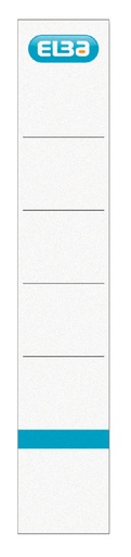[504139] Rugetiket Elba smal 34x190mm zelfklevend wit/blauw 10 stuks