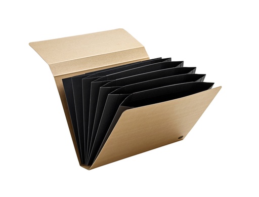 [504165] Projectmap Kraft Line A4 7 vakken bruin