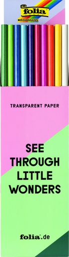 [129008] Transparant papier Folia 70x100cm 42gr assorti kleuren