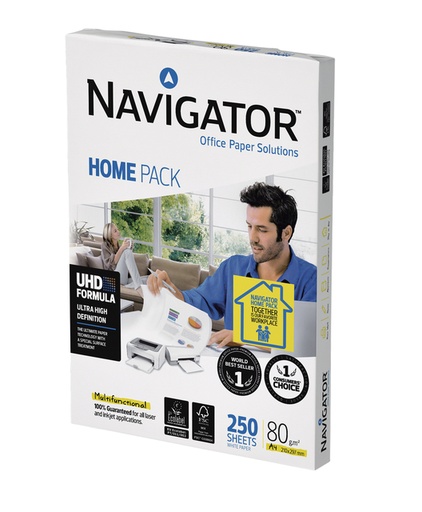 [129096] Kopieerpapier Navigator Homepack A4 80gr wit 250 vel
