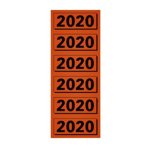[504279] Rugetiket Elba 2020 57x25mm rood 120 stuks