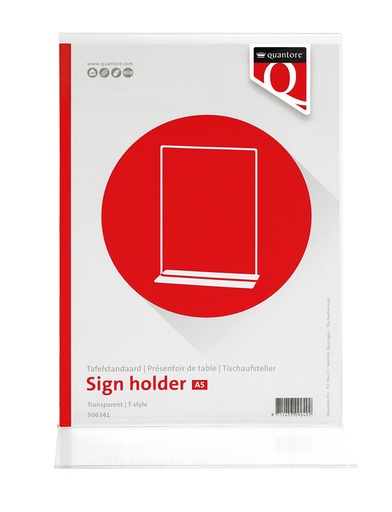 [506341] Kaarthouder Quantore A5 T-staand