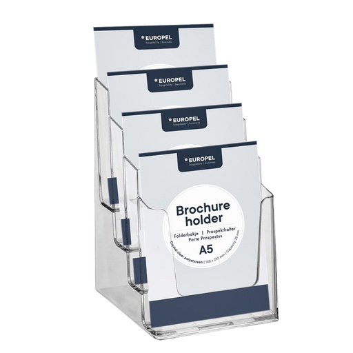 [506451] Folderhouder Europel 4 vaks A5 transparant
