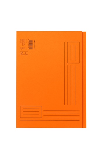 [510006] Vouwmap Quantore A4 ongelijke zijde 250gr oranje
