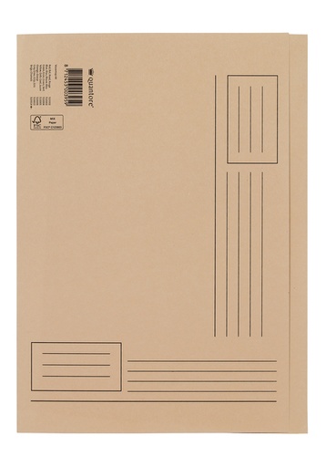 [510014] Vouwmap Quantore A4 ongelijke zijde 250gr beige