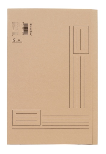 [510034] Vouwmap Quantore folio ongelijke zijde 250gr beige
