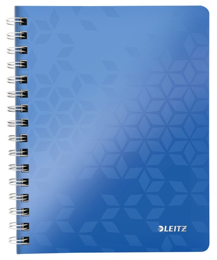 [510108] Notitieboek Leitz WOW A5 spiraal PP lijn blauw
