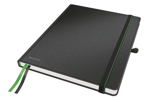 [510234] Notitieboek Leitz Complete 187x242mm lijn 160 pagina's 100gr zwart