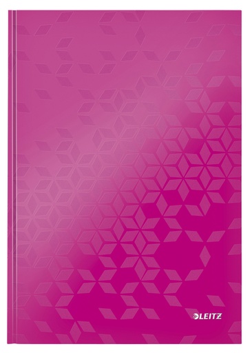 [510241] Notitieboek Leitz WOW A4 160 pagina's 90gr lijn roze