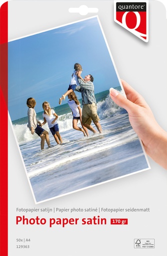 [129363] Fotopapier Quantore A4 satijn mat 50vel 170gr