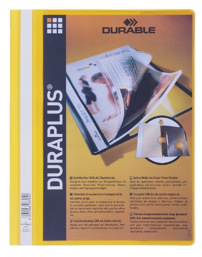 [512325] Snelhechtmap Durable Duraplus A4 geel