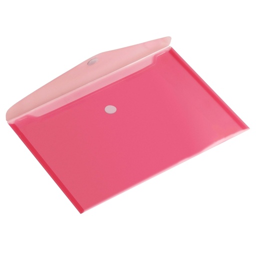 [512576] Enveloptas Europel A4 335x240mm dwars PP transparant rood