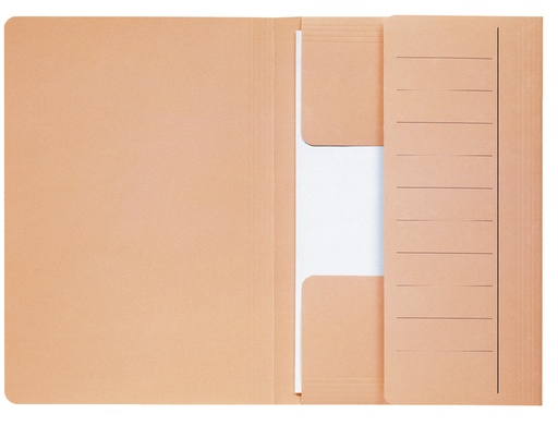 [512714] Dossiermap Djois Secolor Mammoet folio 3 kleppen 250gr recycled chamois 10 stuks