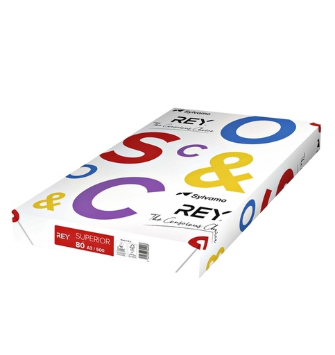 [129424] Kopieerpapier Rey Superior A3 80gr wit 500 vel