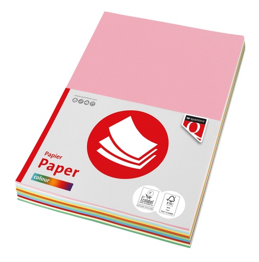 [129430] Kopieerpapier Quantore Colour A4 120gr 10 kleuren x 10 vel 100 vel