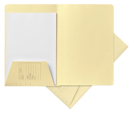 [522302] Dossiermap Quantore A4 1 klep 160gr lichtgeel
