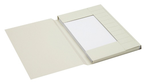 [522400] Dossiermap Secolor folio 3 klep 100% gerecycled karton 250 gr grijs