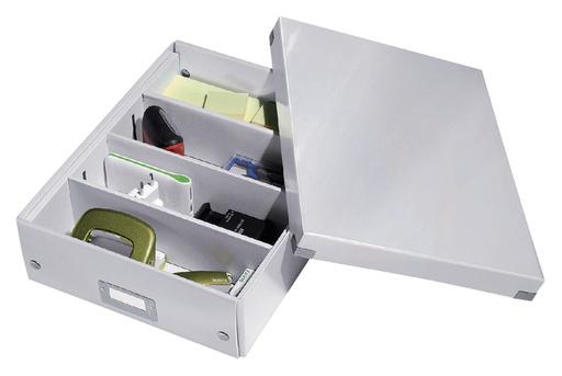 [531249] Sorteerbox Leitz WOW Click & Store 280x100x370mm gerecycled karton wit