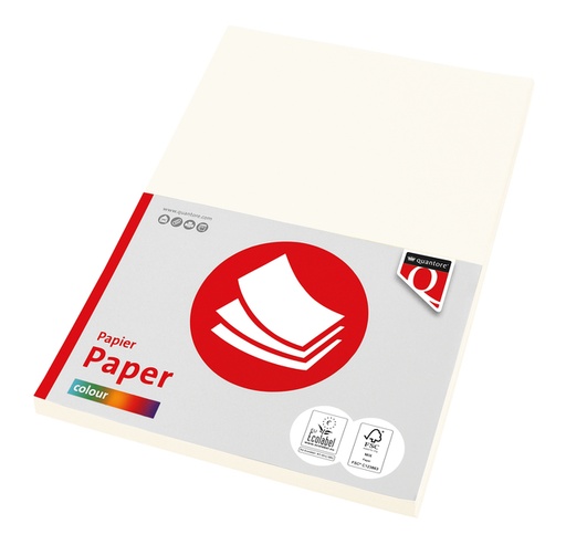 [129660] Kopieerpapier Quantore Colour A4 80gr roomwit 100 vel