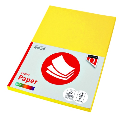 [129685] Kopieerpapier Quantore Colour A4 160gr geel 50 vel