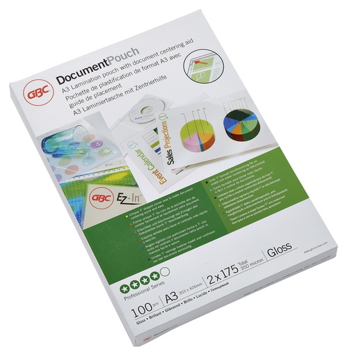 [535423] Lamineerhoes GBC A3 2x175micron document 100 stuks